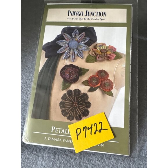 Indygo Junction Petaluma IJ737 Floral Brooch Pattern by Tamara Vandergriff Desig - Picture 3 of 4
